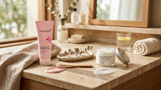 Medicube Collagen Day Wrapping Mask Comparison and Glass Skin Guide